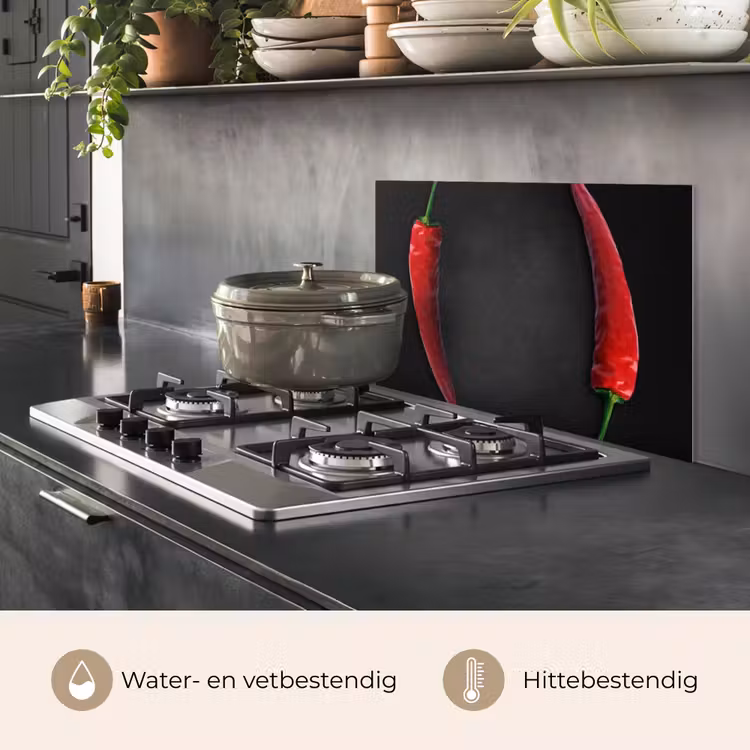 Spatscherm keuken - Dialoog van Pepers — 2