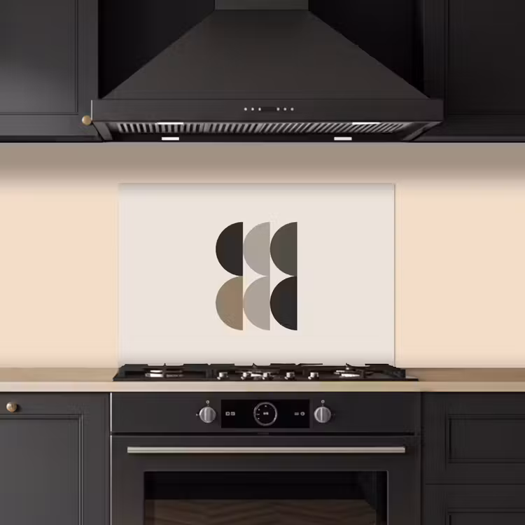 Spatscherm keuken - Halve cirkels - Aardetinten - Grafisch — 5