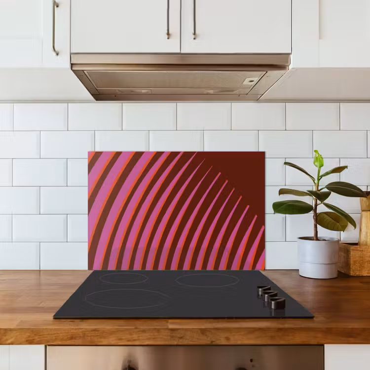 Spatscherm keuken - Lijnen - Rood - Beweging — 3