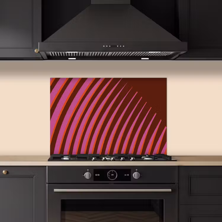 Spatscherm keuken - Lijnen - Rood - Beweging — 5