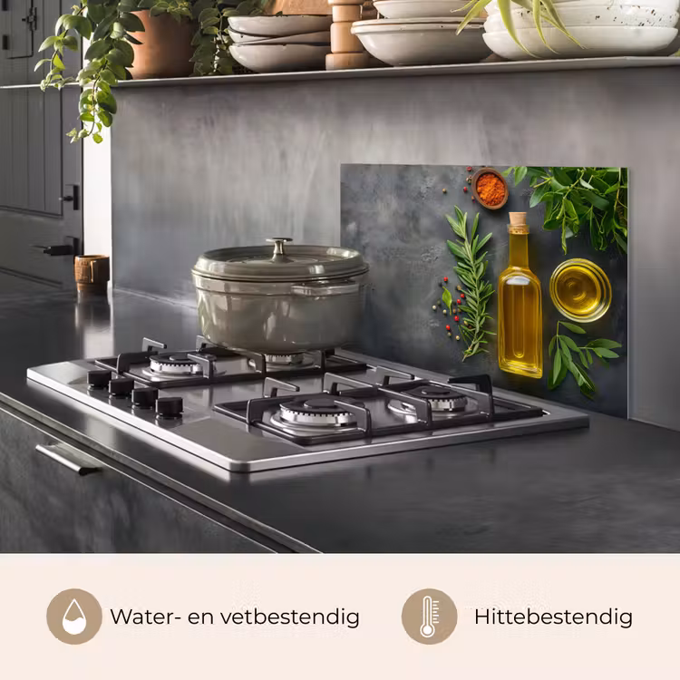 Spatscherm keuken - Mediterrane Keukenessenties — 2