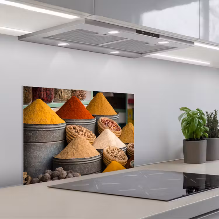 Spatscherm keuken - Specerijenmarkt Impressie — 1
