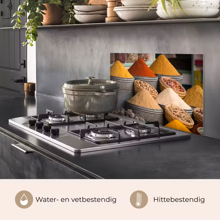 Spatscherm keuken - Specerijenmarkt Impressie — 2