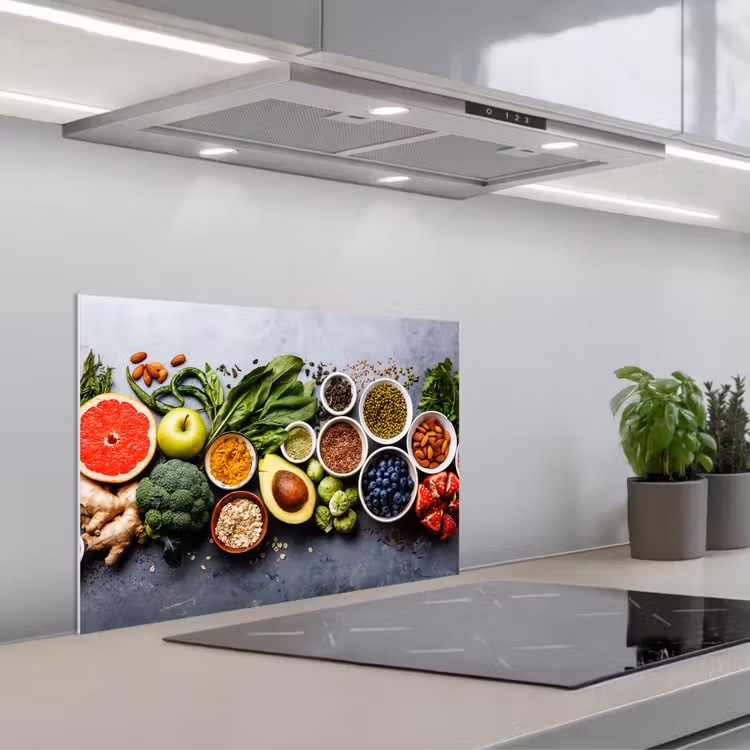Spatscherm keuken - Symfonie van Superfoods — 1