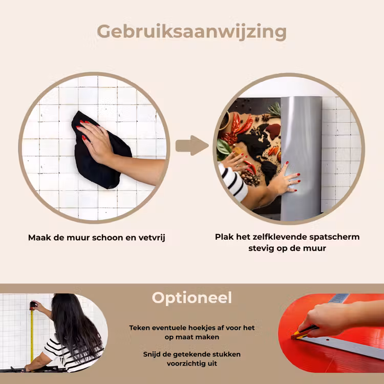 Spatscherm keuken - Wereldkaart van Kruiden — 6