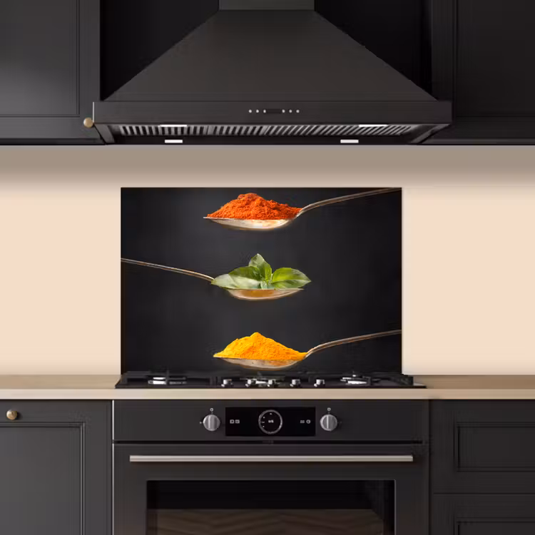 Spatscherm keuken - Zwevende Smaakaccenten — 5