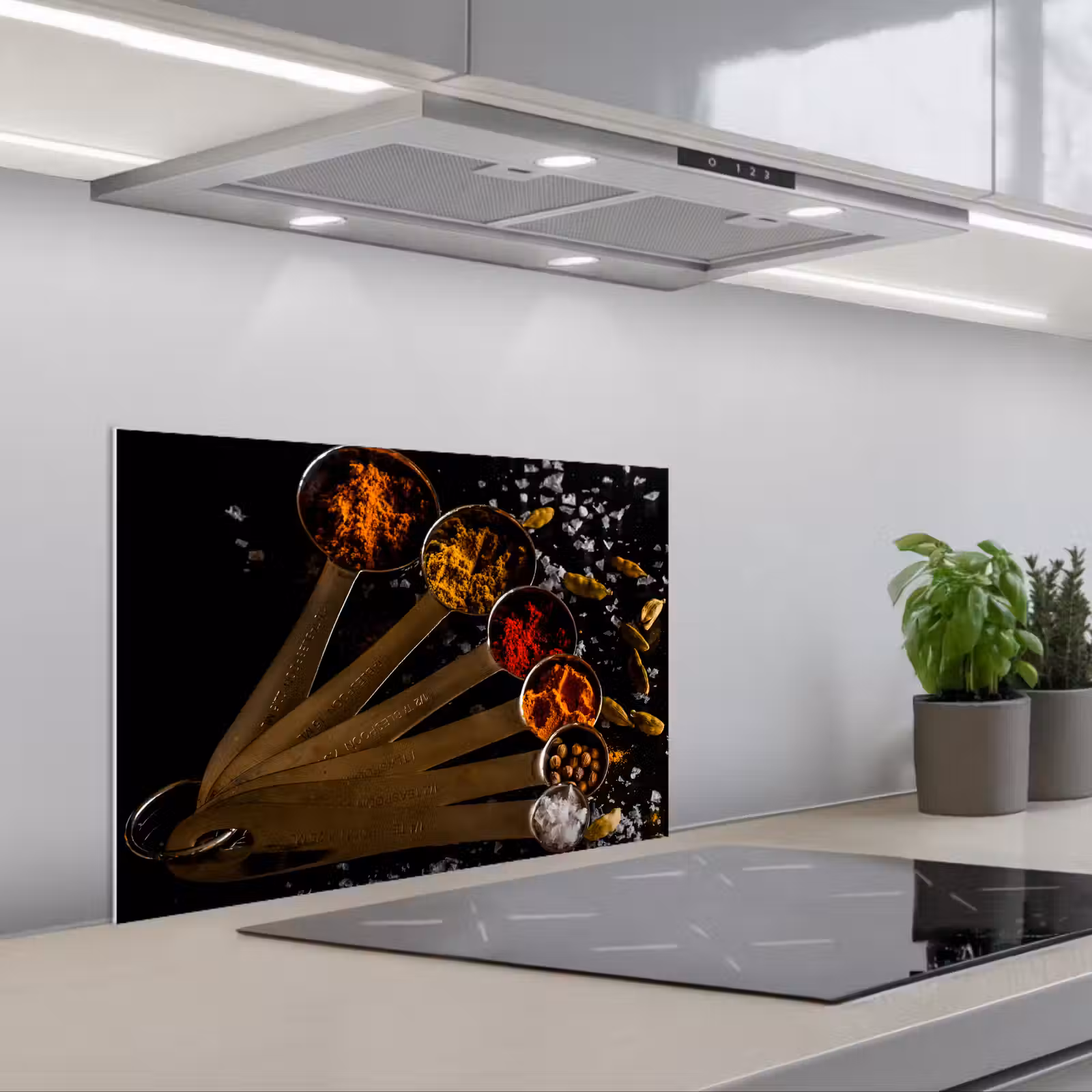 Spatscherm keuken - Maatlepel Melange — 1