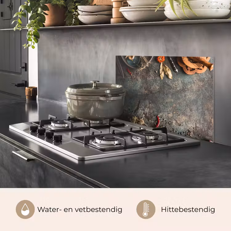 Spatscherm keuken - Culinaire Kunstenaarspalet — 2