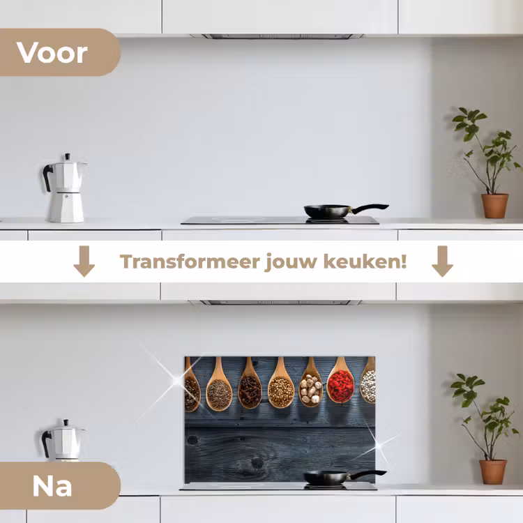 Spatscherm keuken - Houten Lepels Harmonie — 7