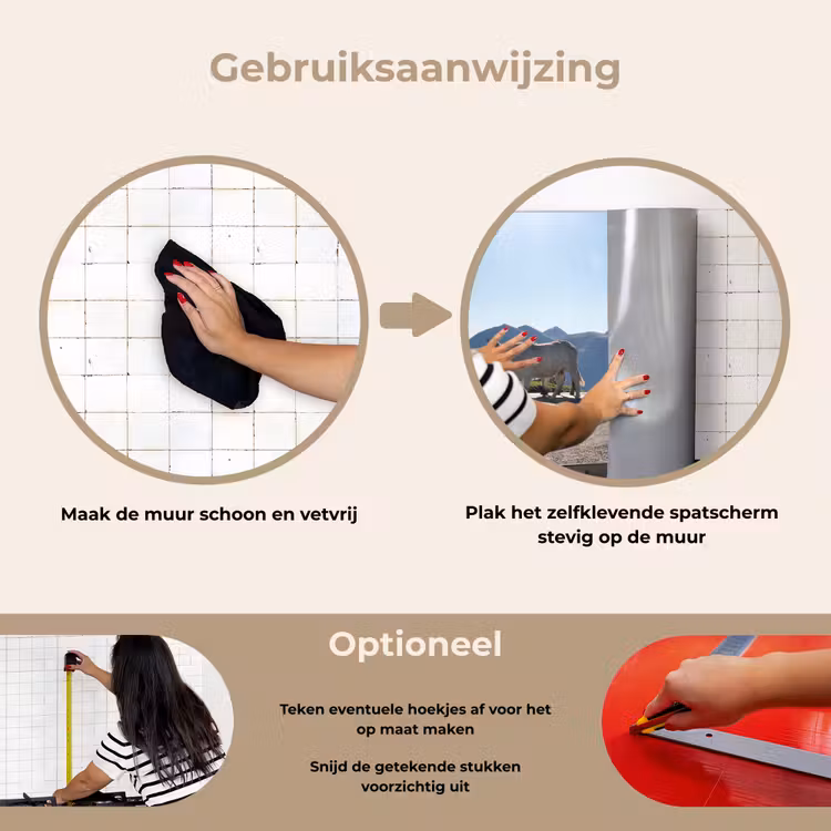 Spatscherm keuken - Schotse hooglander - Licht - Berg - Natuur — 6