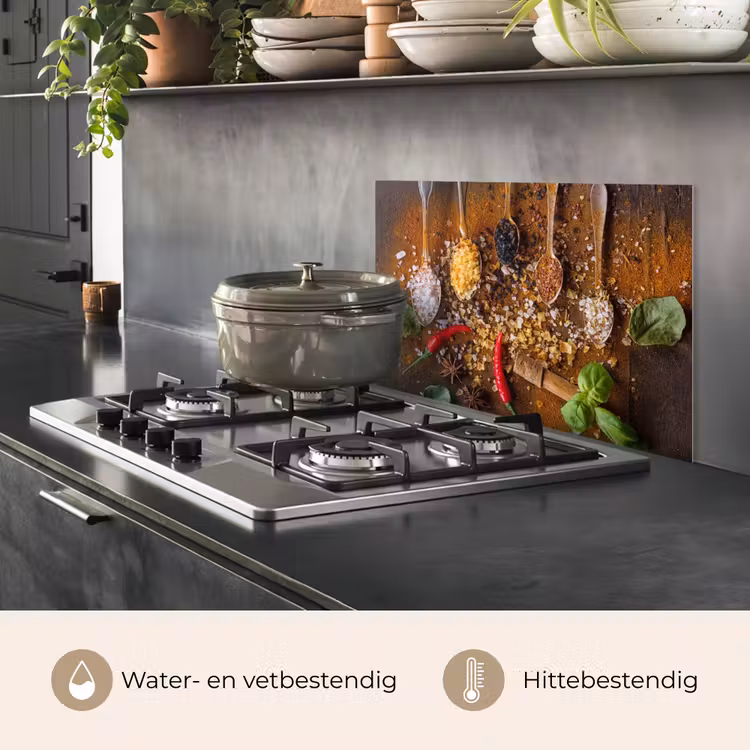 Spatscherm keuken - Smaakexplosie in Lepels — 2