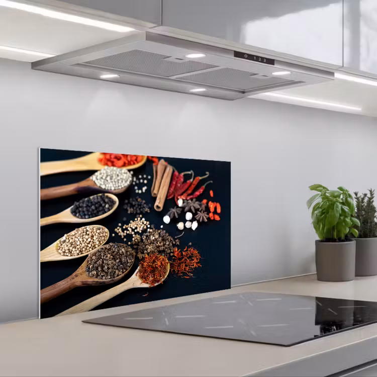 Spatscherm keuken - Specerijen Symfonie — 1