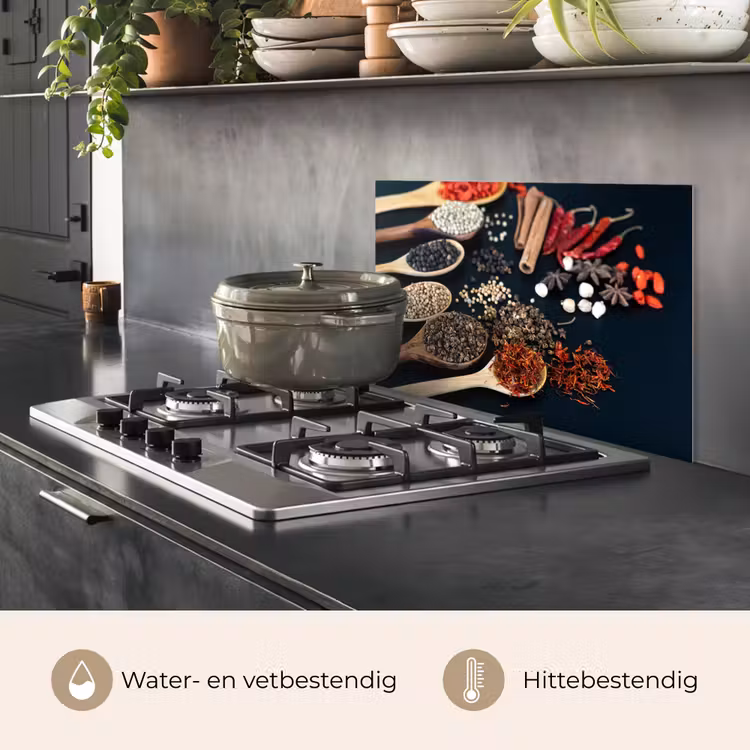 Spatscherm keuken - Specerijen Symfonie — 2