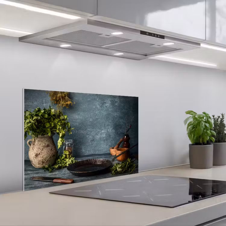 Spatscherm keuken - Stilte voor het Koken — 1