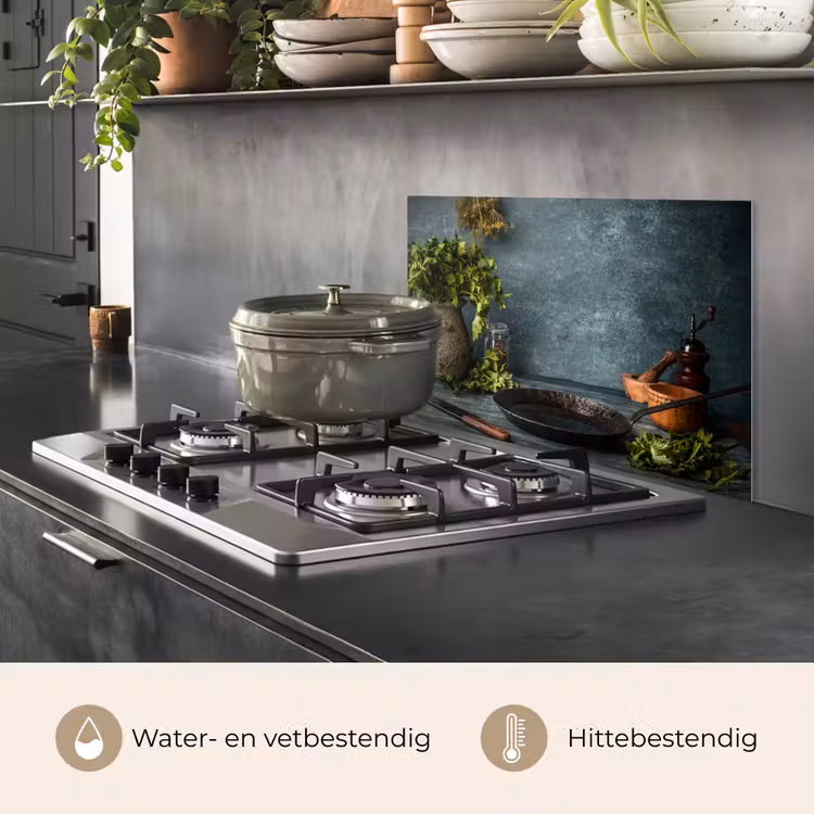 Spatscherm keuken - Stilte voor het Koken — 2