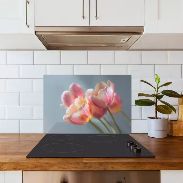 Spatscherm keuken - Tulpen - Roze - Stelen — 3