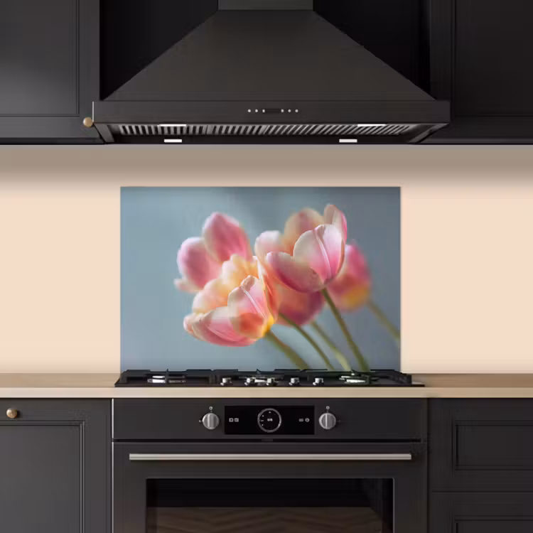 Spatscherm keuken - Tulpen - Roze - Stelen — 5