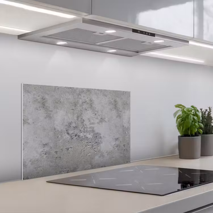 Spatscherm keuken - Patroon - Grijs - Oud - Beton — 1