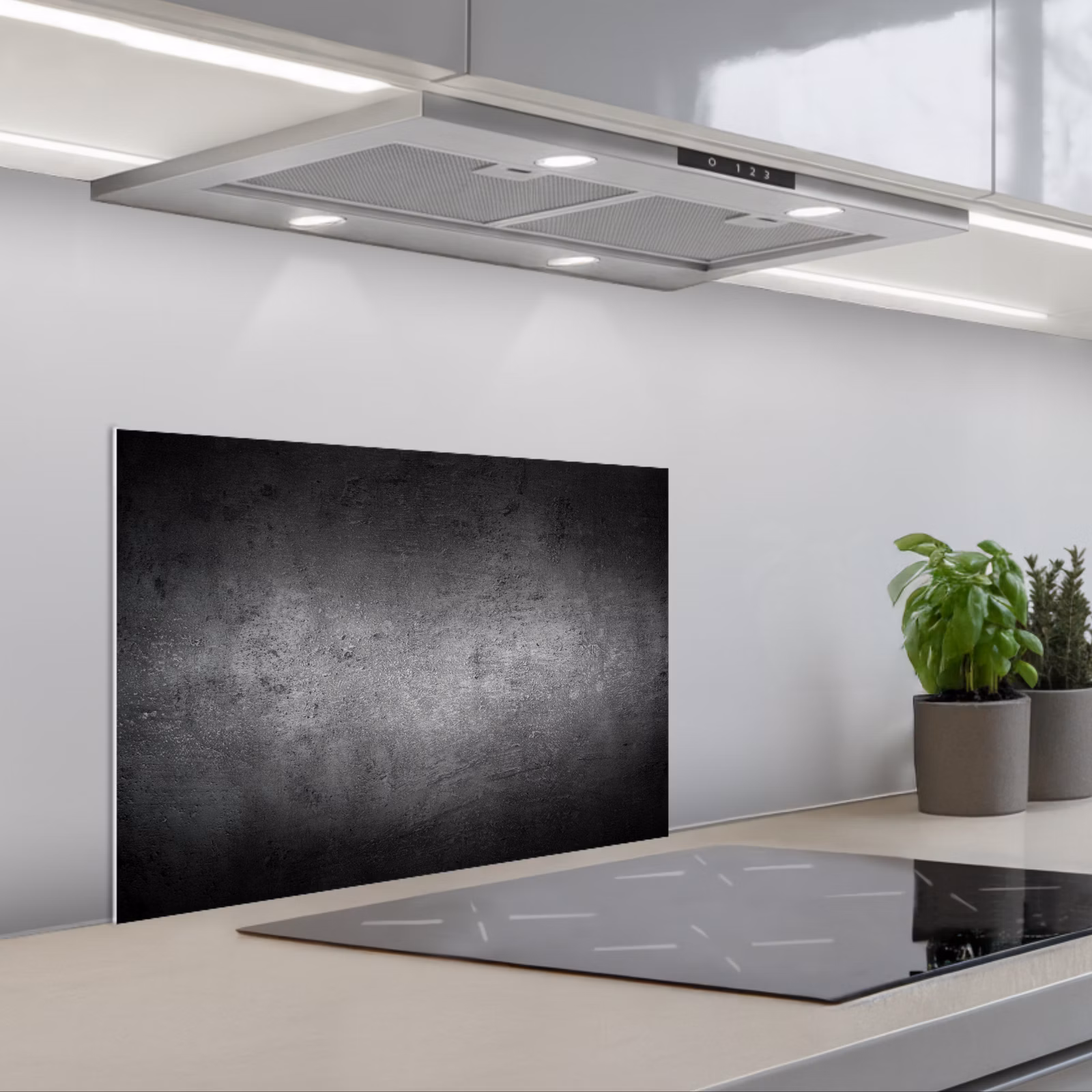 Spatscherm keuken - Beton - Grijs - Retro - Cement - Textuur — 1