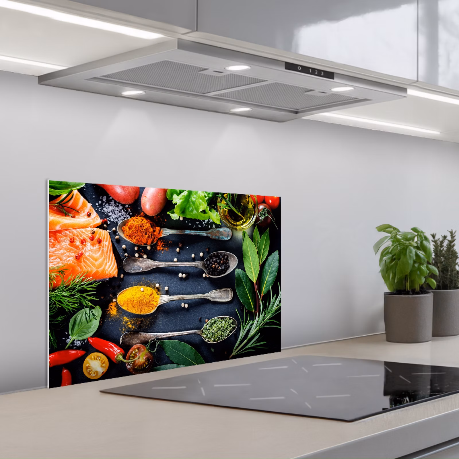 Spatscherm keuken - Kruiden - Lepels - Keuken - Specerijen — 1
