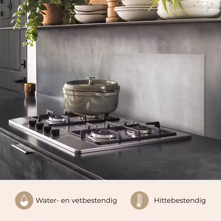Spatscherm keuken - Beton - Grijs - Cement - Industrieel - Structuur — 2