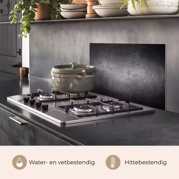 Spatscherm keuken - Beton - Grijs - Retro - Cement - Textuur — 2