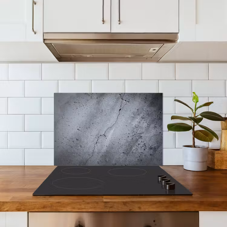 Spatscherm keuken - Beton - Grijs - Scheur — 3