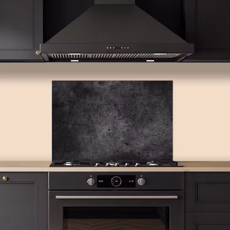 Spatscherm keuken - Beton - Structuur - Retro - Zwart - Grijs - Rustiek — 5
