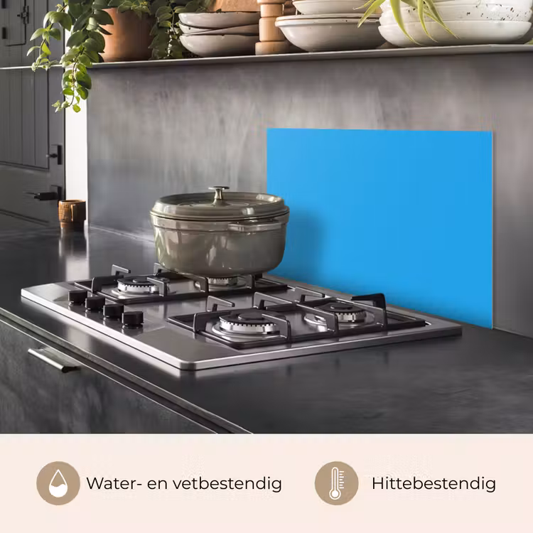 Spatscherm keuken - Blauw - Licht - Kleuren — 2