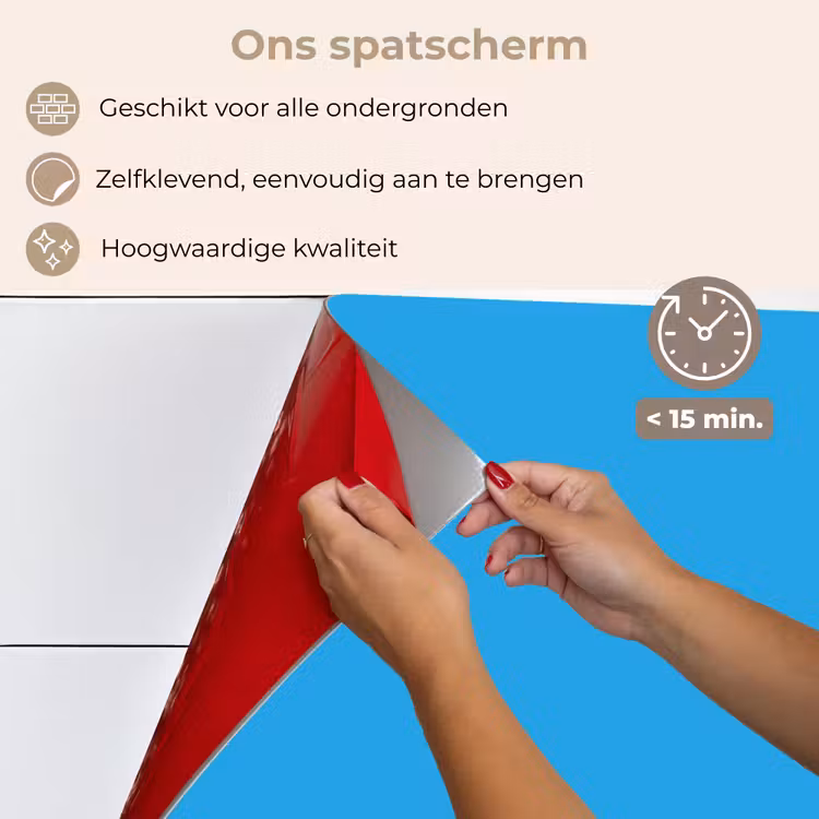 Spatscherm keuken - Blauw - Licht - Kleuren — 4
