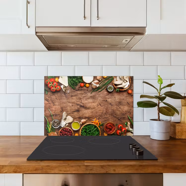 Spatscherm keuken - Kruiden - Groente - Rustiek — 3