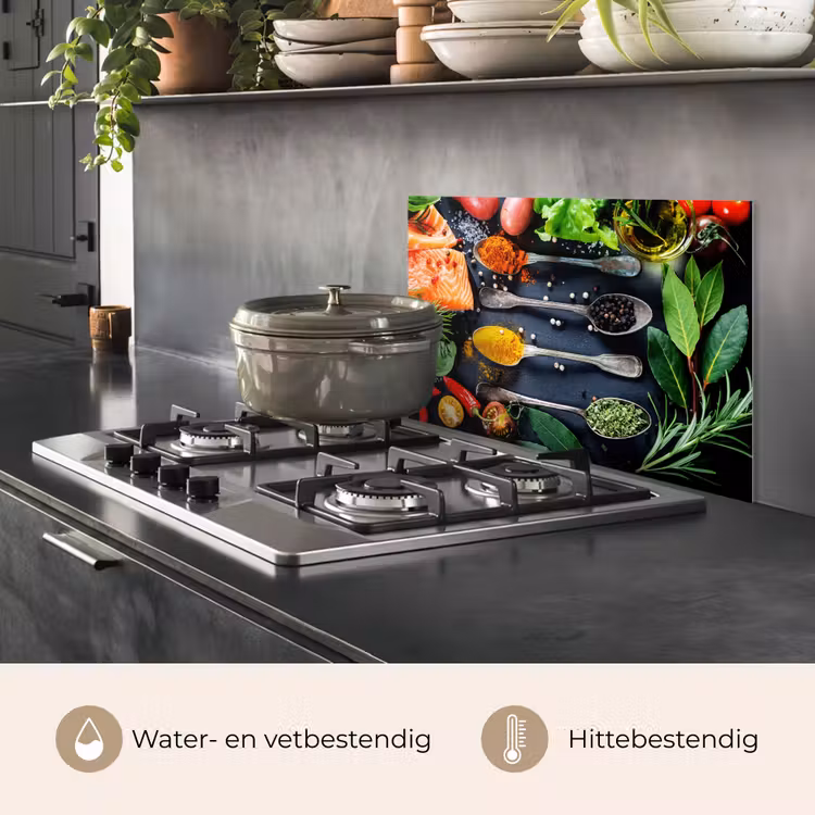Spatscherm keuken - Kruiden - Lepels - Keuken - Specerijen — 2