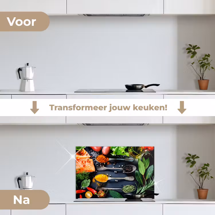 Spatscherm keuken - Kruiden - Lepels - Keuken - Specerijen — 7