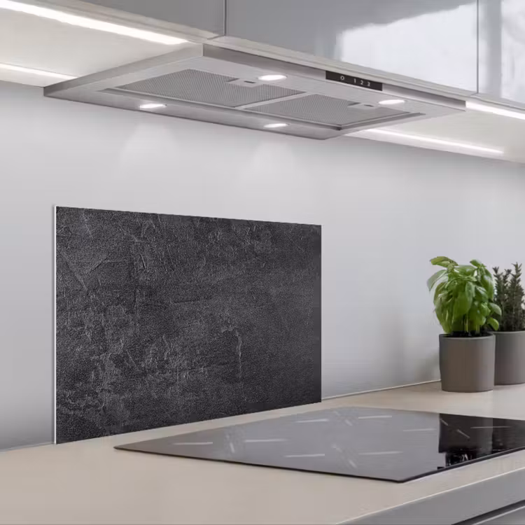 Spatscherm keuken - Leisteen - Beton - Natuursteen - Grijs - Industrieel — 1