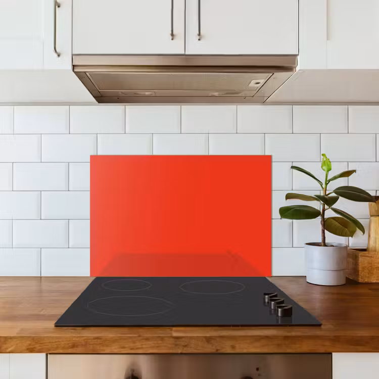 Spatscherm keuken - Rood - Kleur - Effen — 3