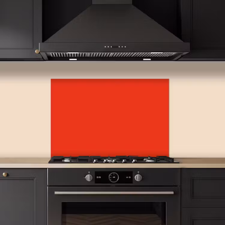 Spatscherm keuken - Rood - Kleur - Effen — 5