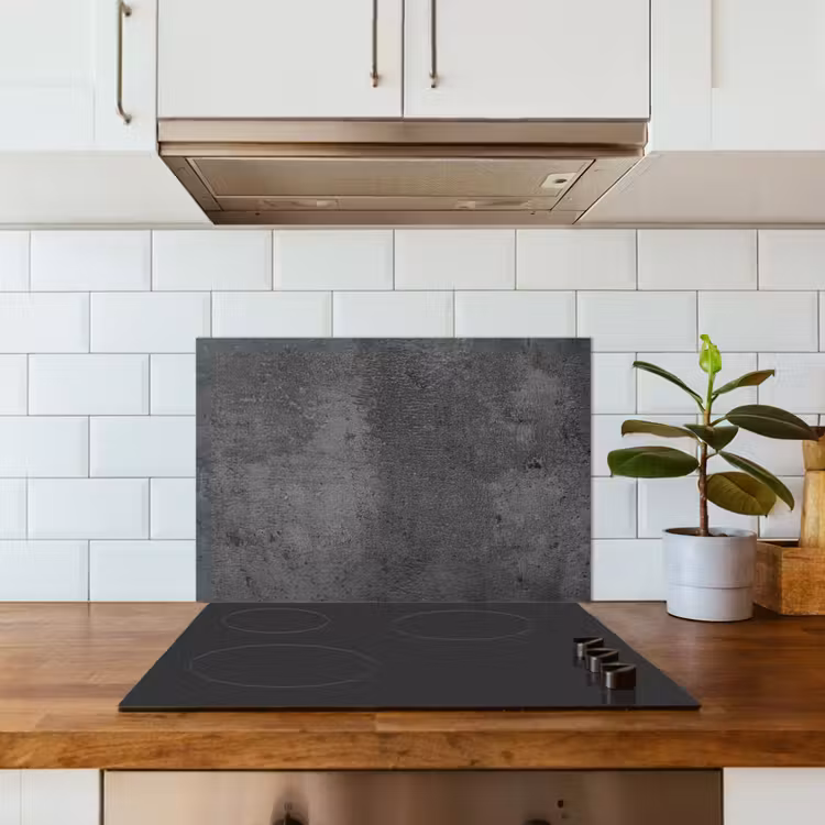 Spatscherm keuken - Structuur - Beton - Grijs - Industrieel - Rustiek — 3