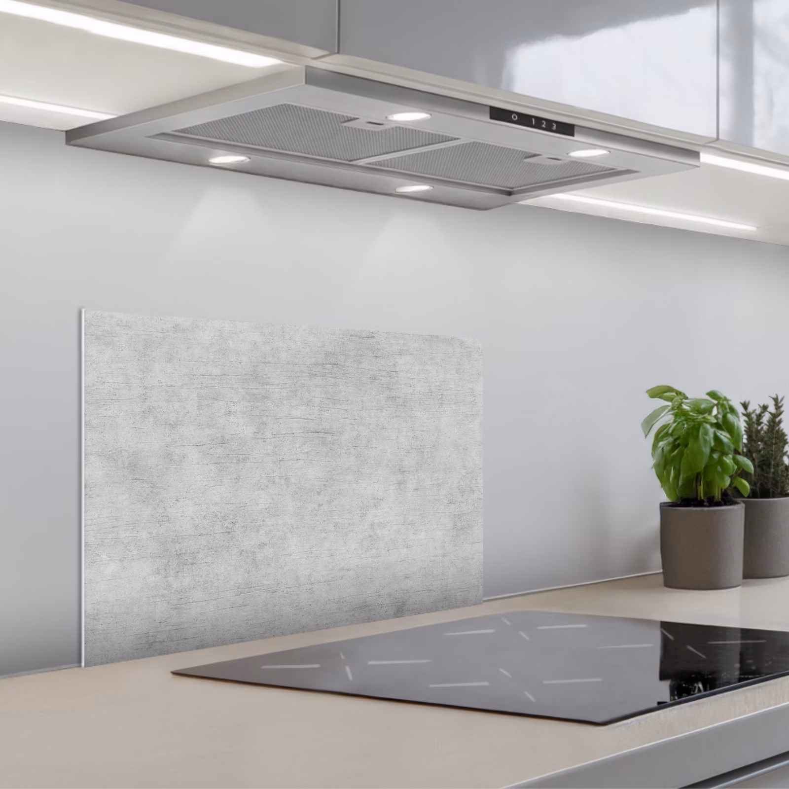 Spatscherm keuken - Verweerde Grijze Canvas — 1