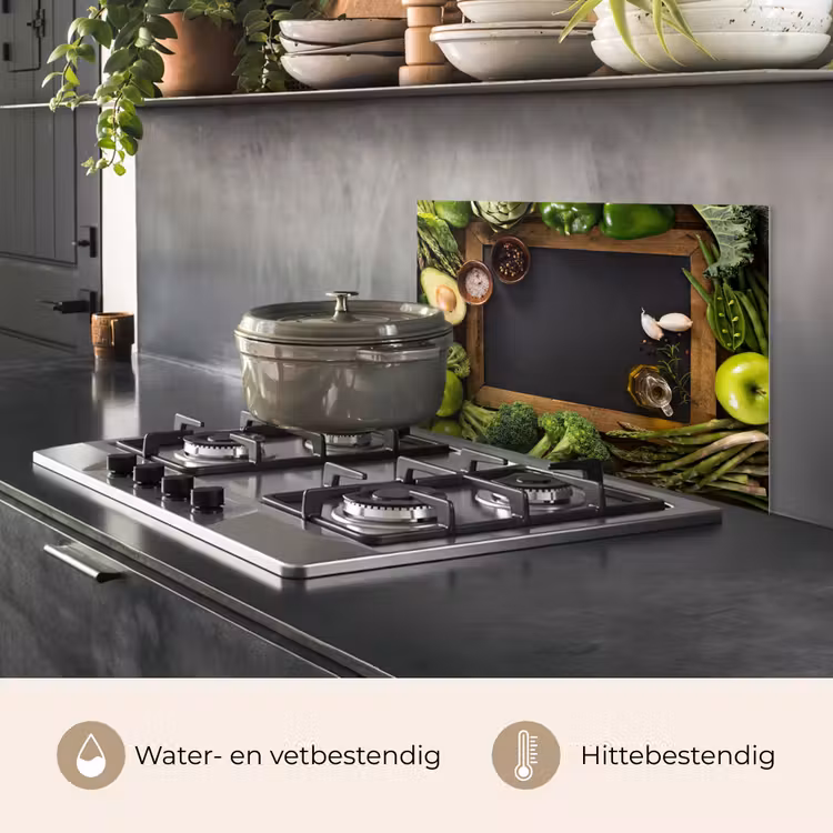 Spatscherm keuken - Fruit - Krijtbord - Groente — 2