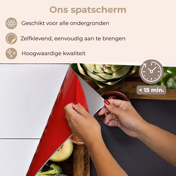 Spatscherm keuken - Fruit - Krijtbord - Groente — 4