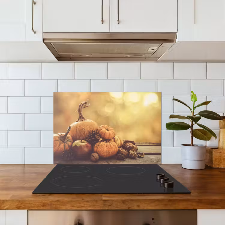 Spatscherm keuken - Pompoen - Herfst - Dennenappel - Fruit - Appel — 3