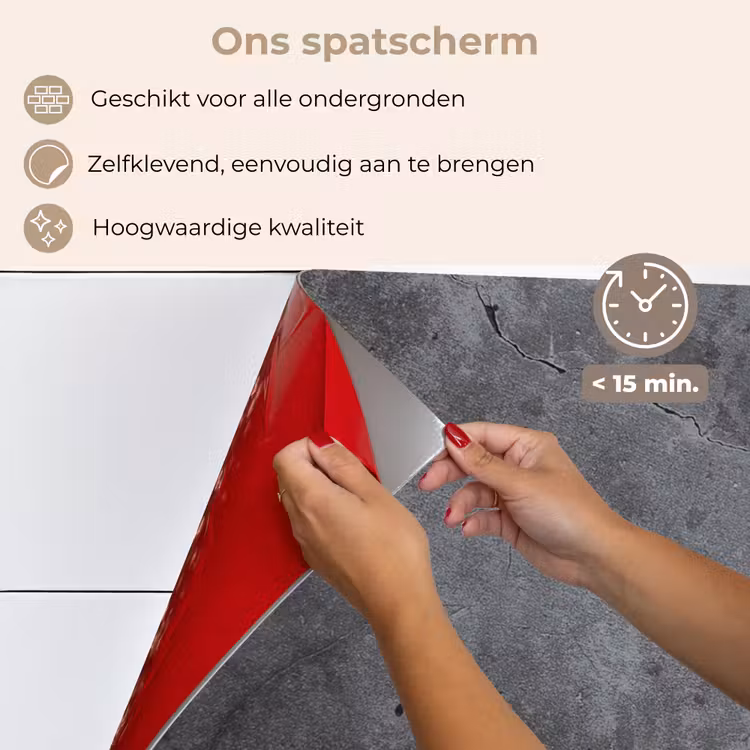 Spatscherm keuken - Schaduwspel op Beton — 4