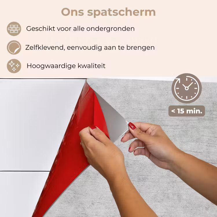 Spatscherm keuken - Verweerde Grijze Canvas — 4