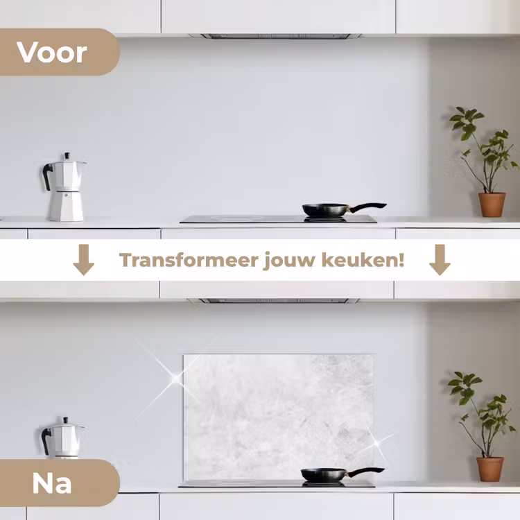 Spatscherm keuken - Zachte Betongloed — 7
