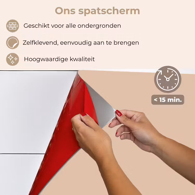Spatscherm keuken - Zachte Zandgloed — 4