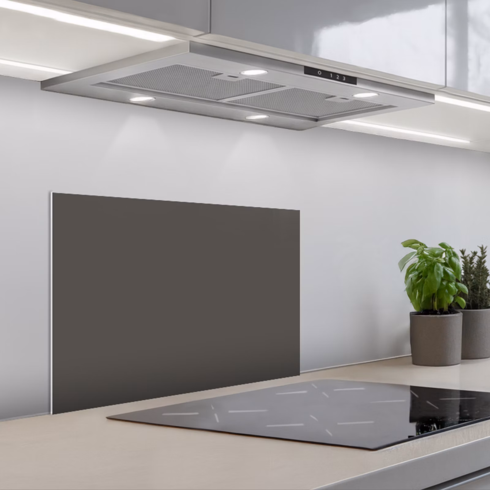 Spatscherm keuken - Grijs - Kleuren - Effen — 1