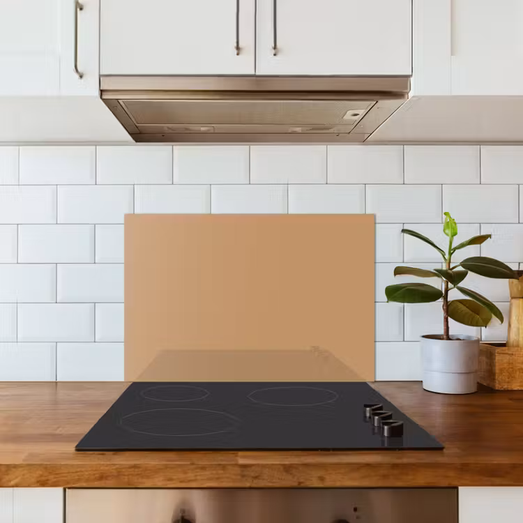 Spatscherm keuken - Bruin - Effen print — 3