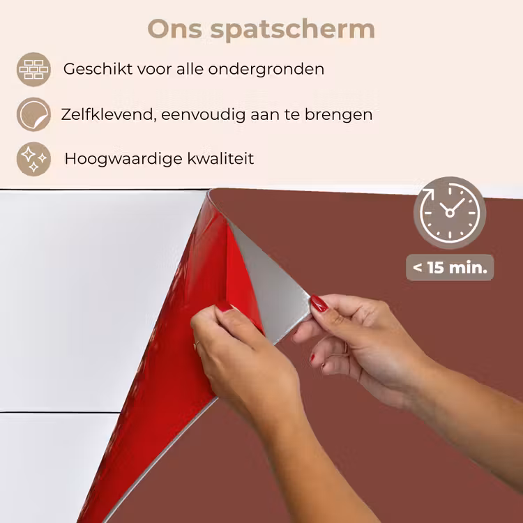 Spatscherm keuken - Palet - Rood - Interieur — 4