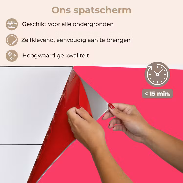 Spatscherm keuken - Karmijn - Kleuren - Palet - Roze — 4