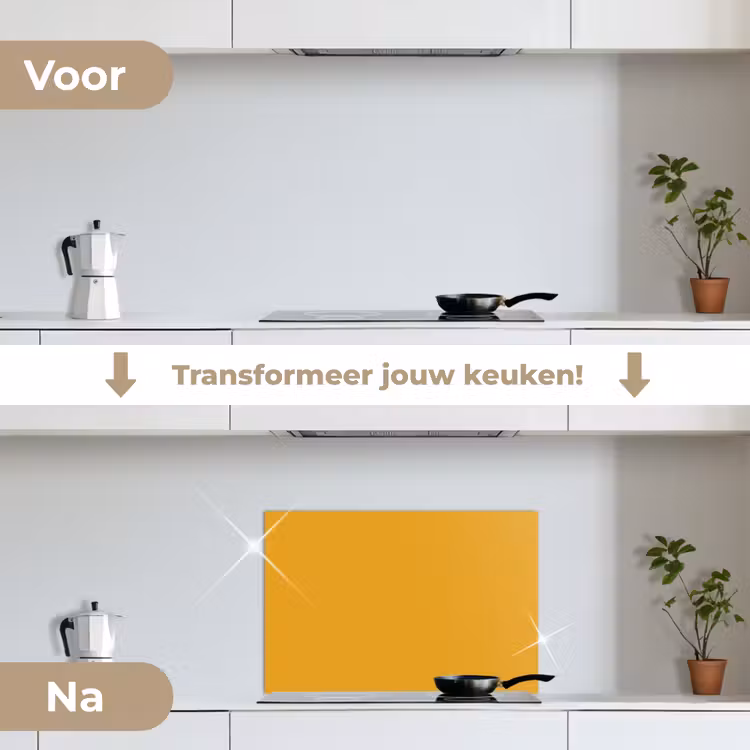 Spatscherm keuken - Okergeel - Herfst - Interieur — 7